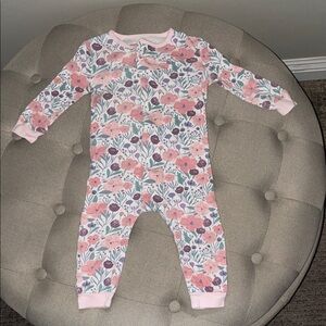 Magnetic Me 9-12 Months Floral Pink One Piece-Magnet Closure